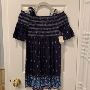 NWT Smocked of the Shoulder Teen Dress